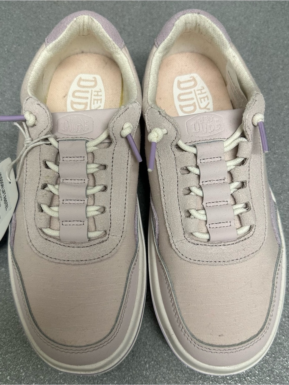 NWT Hey Dude Hudson Lift Pastel Purple Platform Sneakers Women’s 7